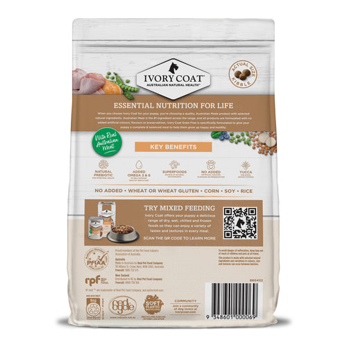 Ivory Coat DOG 狗糧 Grain Free【Chicken】Puppy 無穀物 雞肉亞麻籽 幼犬 13kg (訂貨需時3-5天)(IPC13) Ivory Coat DOG 狗糧 Grain Free【Chicken】Puppy 無穀物 雞肉亞麻籽 幼犬 13kg (訂貨需時3-5天)(IPC13)